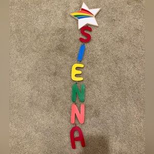 Wooden Sienna Name Sign